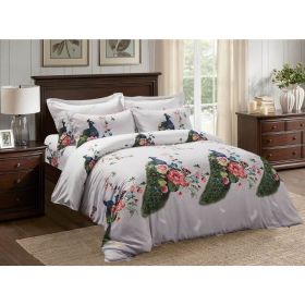 Duvet Cover Set Floral Bedding Dolce Mela - Peacock