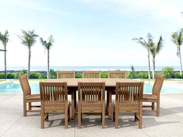 Bahama Sahara 9-Pieces 87" Oval Dining Set