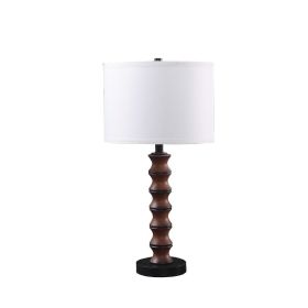 27.5" In Coastal Littoral Wood Insp Modern Table Lamp