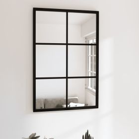 Wall Mirror Black 23.6"x15.7" Metal