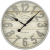 Better Homes & Gardens Indoor 20" White and Galvanized Raised Arabic Farmhouse Analog Wall Clock