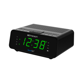 Emerson Radio Corp. Smart Set Alarm Clock with AM/FM Radio, Dimmer, Sleep Timer and 0.9" LED Display, CKS1900