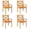 Patio Dining Chairs 4 pcs Solid Wood Acacia