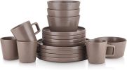 16-piece cutlery set, serving 4, brown matte