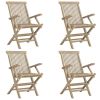 Folding Patio Chairs 4 pcs Gray 22"x24"x35" Solid Wood Teak