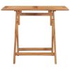 Folding Patio Dining Table 35.4"x23.6"x29.5" Solid Teak Wood