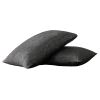 King Size Pillow Cases Set of 2, King Pillow Cases Set of 2, Pillow Cases King, Premium Soft Linen Pillow Case with Envelope Enclosure 20"x36", Onyx