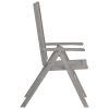 Patio Reclining Chairs 2 pcs Gray Solid Acacia Wood