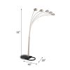 Chrome and Black Floor Lamp with Curvy Dome Shades