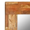 Wall Mirror Solid Reclaimed Wood 23.6"x23.6"