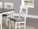 Dining Room Furniture White 6pc Dining Set Table 4 Side Chairs and A Bench Rubberwood MDF