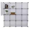 16-Cube Storage Shelf Cube Shelving Bookcase Bookshelf Organizing Closet Toy Organizer Cabinet RT