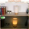 Beside Lamps for Bedroom Warm White Nightstand Lamp USB Plug Modern Lantern for Bedroom with 32.48in Cord