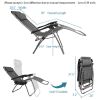 Infinity Zero Gravity Chair Pack 2, Outdoor Lounge Patio Chairs with Pillow and Utility Tray Adjustable Folding Recliner for Deck,Patio,Beach,Yard, Gr