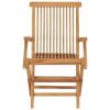 Folding Patio Chairs 8 pcs Solid Teak Wood