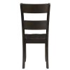 Distressed Walnut Ladder Back Side Chairs (Set of 2)