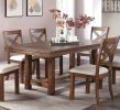 Natural Brown Finish Solid wood 1pc Dining Table Wooden Contemporary Style Kitchen Dining Room Furniture