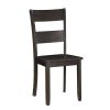 Distressed Walnut Ladder Back Side Chairs (Set of 2)