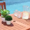 Malibu Outdoor Rectangular Dining Table with Curvy Legs