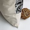 Onitiva - [Cavaliele] Linen Stylish Patch Work Pillow Cushion Floor Cushion (19.7 by 19.7 inches)