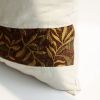 Onitiva - [Gold Autumn] Linen Stylish Patch Work Pillow Cushion Floor Cushion (19.7 by 19.7 inches)