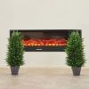 Two artificial cedar trees, 3 feet, artificial trees with UV protection artificial trimming