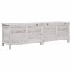 Patio Storage Box White 78.1"x19.7"x22.2" Solid Wood Fir