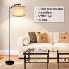 Floor Lamp, Floor Lamp for Living Room with 3 Color Temperatures LED Bulb, Tall Industrial Floor Lamp Reading for Bedroom, Office with Beige Lampshade