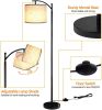 Floor Lamp, Floor Lamp for Living Room with 3 Color Temperatures LED Bulb, Tall Industrial Floor Lamp Reading for Bedroom, Office with Beige Lampshade