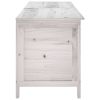 Patio Storage Box White 78.1"x19.7"x22.2" Solid Wood Fir