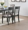 Antique Grey Finish Dinette 7pc Set Kitchen Breakfast Dining Table w wooden Top Cushion Seats 6x Chairs Dining room Furniture