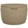 3-in-1 Patio Storage Box Light Brown Polypropylene