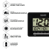 SHARP Digital Atomic Clock, Atomic Accuracy, Date, Temperature, Black Case, LCD Display