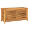 Patio Storage Box with Bag 44.9"x19.7"x22.8" Solid Wood Teak