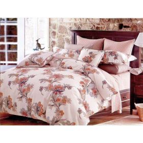 6 Piece Duvet Cover Sheets Set, Abloom (Option: Queen)