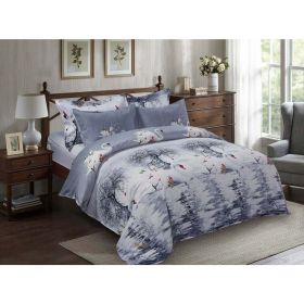 Duvet Cover Set Pictorial Bedding Dolce Mela - Mute Swan (Option: King)