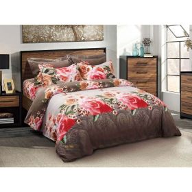 Duvet Cover Set Floral Bedding Dolce Mela - Rose Medley (Option: King)