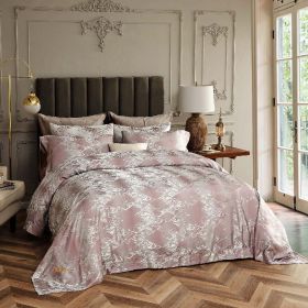 Queen Size Duvet Cover Set 6 Piece Luxury Jacquard Bedding (Option: Dolce Mela Hollywood)