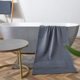 Waffle Bath Towels (Option: Dark Grey Color)