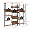 Triple Wide 5 Tier Bookshelf,Tall Bookcase with 14 Open Display Shelves