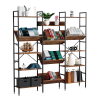 Triple Wide 5 Tier Bookshelf,Tall Bookcase with 14 Open Display Shelves